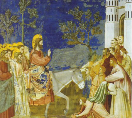 Giotto, ingresso di Gesù in Gerusalemme